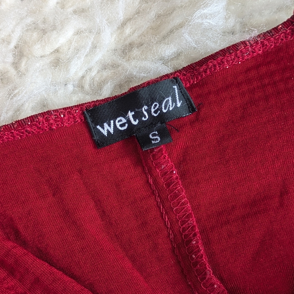 Wet Seal Sparkling Red High Low Cocktail Dress Size Small - Picture 6 of 6